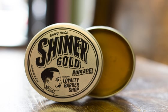 Loyalty-branded Shiner Gold pomade